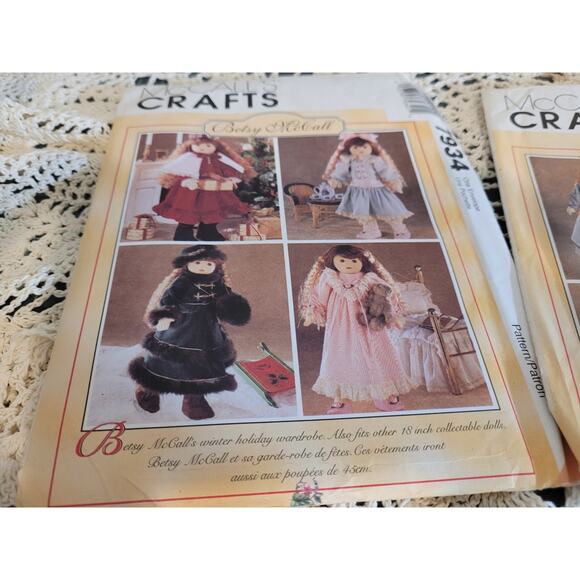 2 Betsy McCall Patterns 8139 amd7934, 18" Doll Outfits - Picture 2 of 5